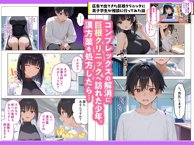 広告で出てきた巨根クリニックに男子学生が相談に行ってみた話1