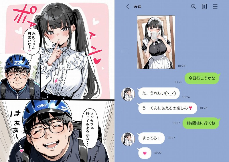 Uberの配達先で推しコンカフェ嬢が彼氏とヤってた話 ページ3